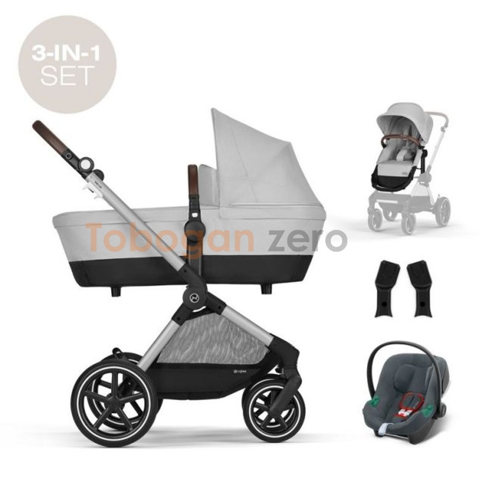 Carro 3 Piezas Cybex Eos Lux Lava Grey-Gris).