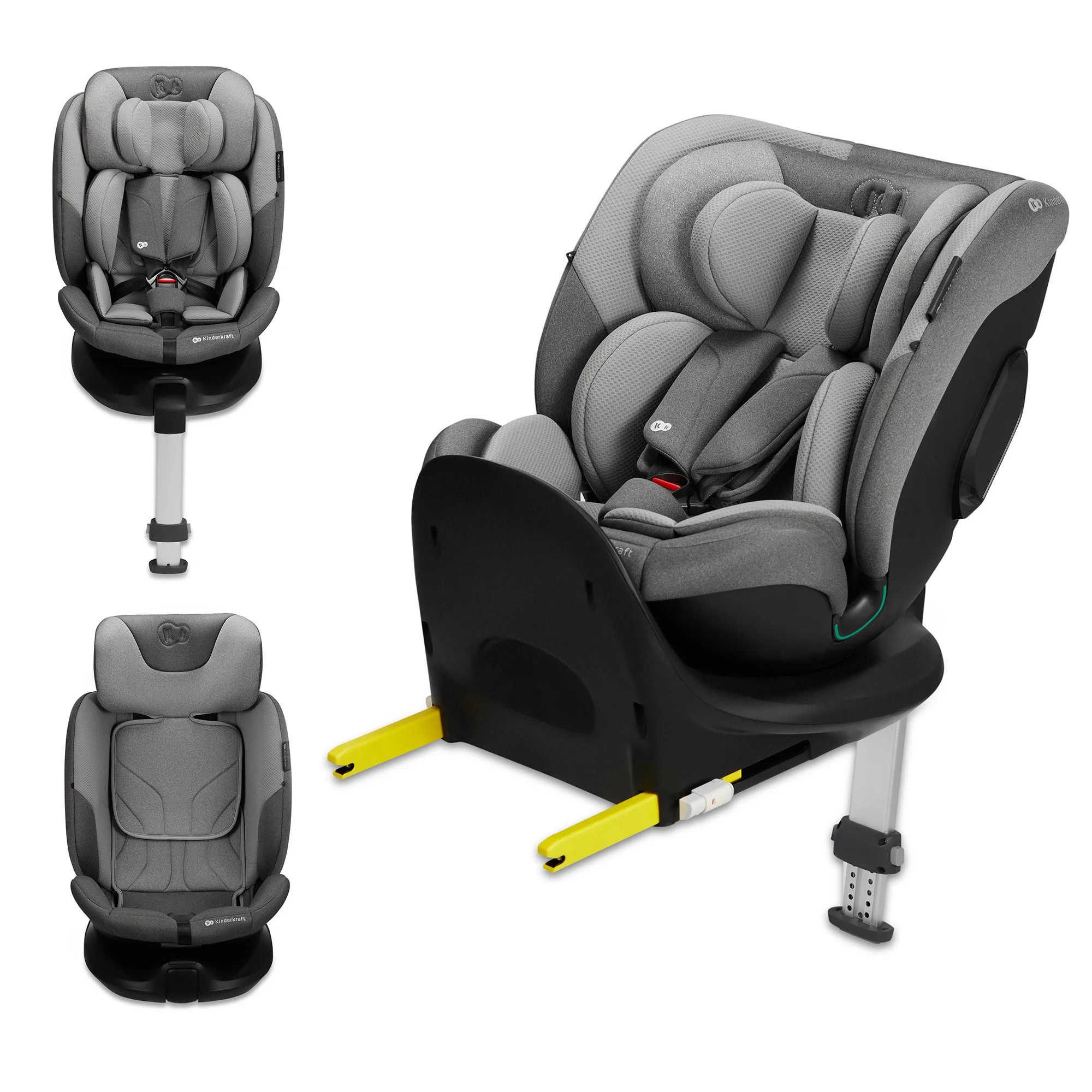 Silla Coche Bebe Kinderkraft I-Fix i-Size GRIS 40CM-150CM).