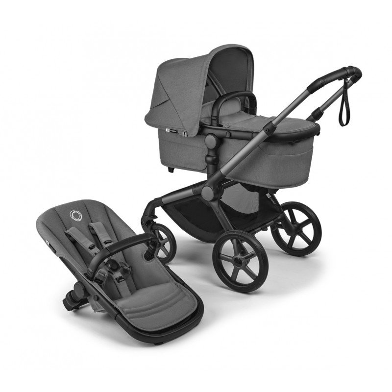 Carro 2 Piezas Bugaboo Fox 5 Renew CH.NEGRO-TEXT.GRIS LUNA)